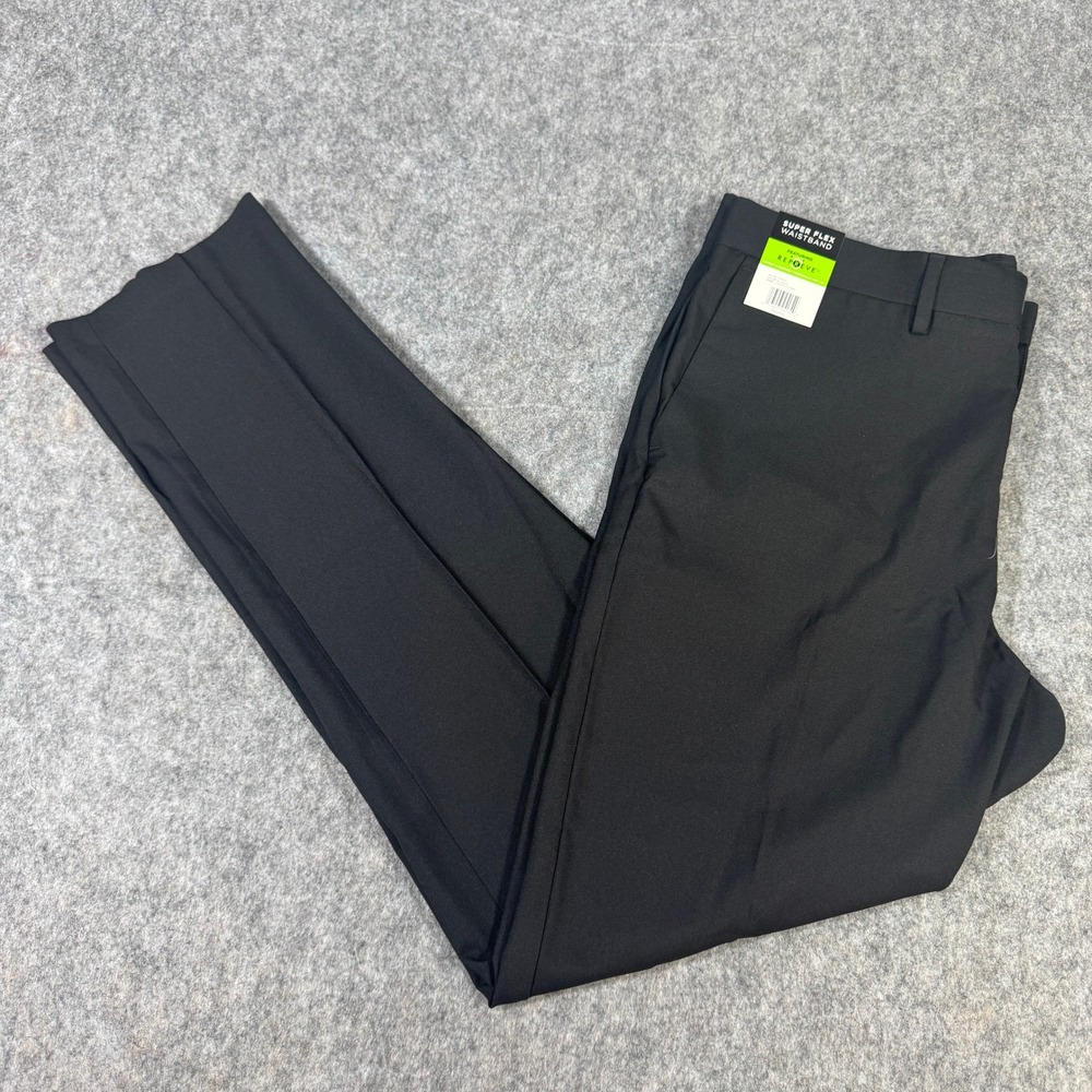 Kenneth Cole Techni-Cole Mens 36x34 Slim Fit Performance Pants Black New 965